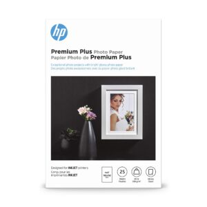 HP Premium Plus Photo Paper | Glossy | 4x6 | 25 Sheets (4WN03A)