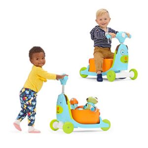 Skip Hop 3-in-1 Baby Activity Push Walker to Toddler Scooter, Zoo Dog