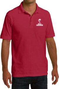 ford shelby cobra pocket print pique polo, red large