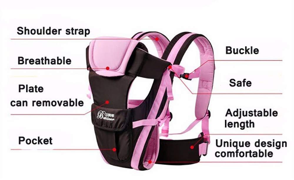 Soft Baby Carrier, Ergonomic 4-in-1 Convertible Sling Front and Back Face-in and Face-Out Carry for Newborns and Older Babies Travel，8-40 lbs