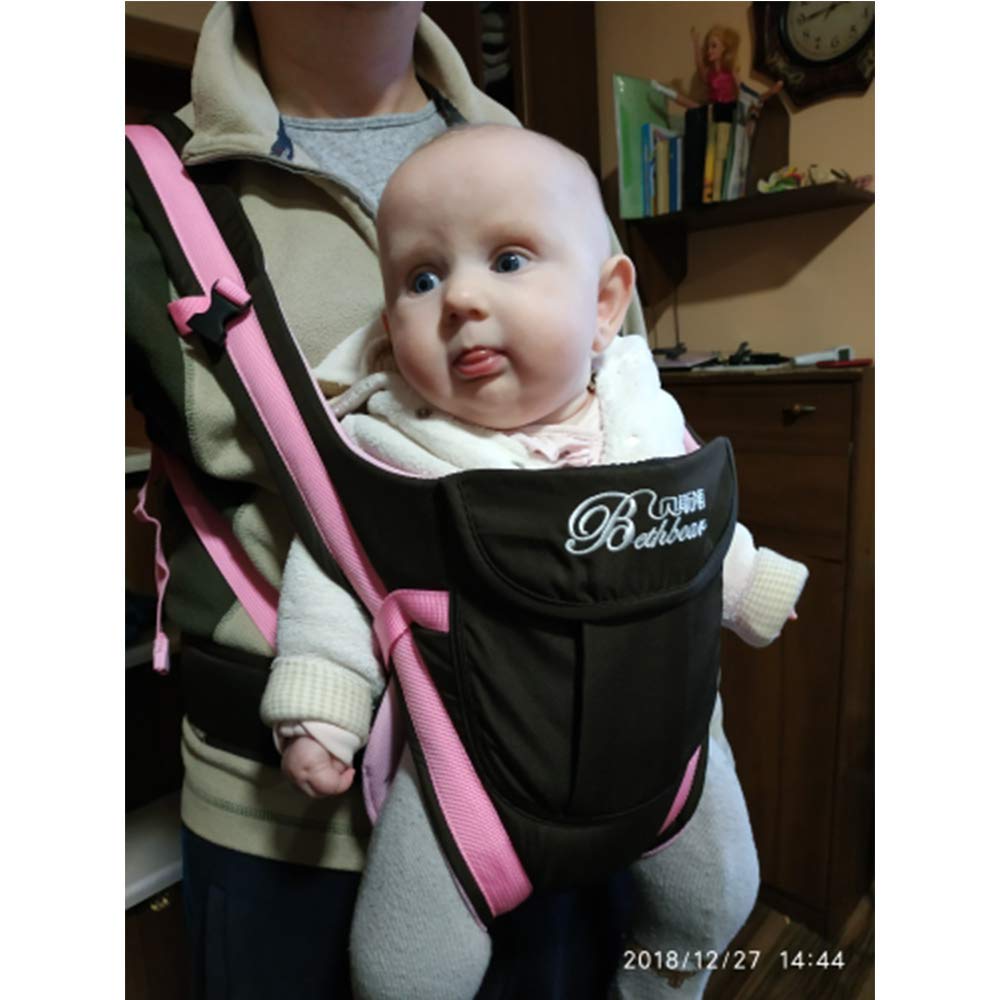 Soft Baby Carrier, Ergonomic 4-in-1 Convertible Sling Front and Back Face-in and Face-Out Carry for Newborns and Older Babies Travel，8-40 lbs