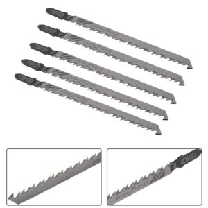 be-tool jigsaw blades, 5 pcs t301cd t-shank jig saw blade universal jig blade assortment for cutting metal wood pvc and more - fit bosch, dewalt, hitachi, makita, festool etc
