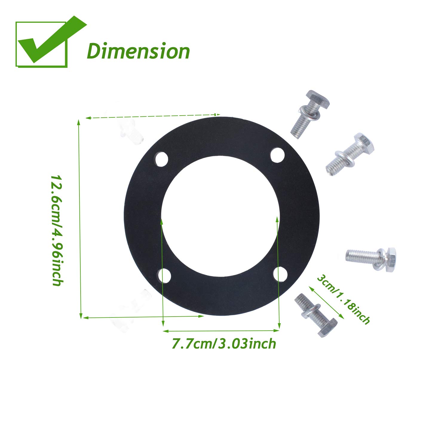 Deck Spindle Reinforcement Ring with Bolts for John Deere D100 D110 D120 D130 D140 D160 L100 L110 L120 L130 LA105 LA165 X110 X120 X140 Mower, 3/16" Plate Steel Mower Deck Repair Ring Parts 2 Sets