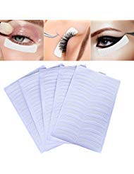 kalolary 200pcs eyeshadow shields eyelashes pad, disposable eyeshdow stencil eyeliner patches tape makeup stencils for eyelash extensions/perming/tinting makeup