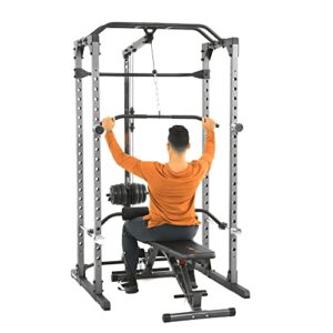 fitness reality 810xlt super max power cage | optional lat pull-down attachment and adjustable leg hold-down | lat pull-down attachment only