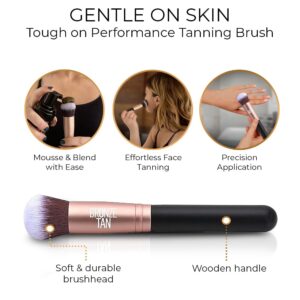 Bronze Tan Self Tanning Brush for Face and Kabuki Self Tanner Brush for Sunless Tanner - Self Tan Applicator for Face - Self Tanning Face Brush - Substitute for Face Tanning Mitt