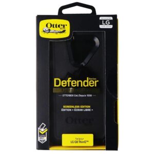otterbox defender series case for lg g8 thinq - retail packaging - black
