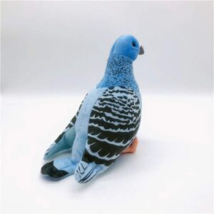Simulation White Pigeon Stuffed Animal Toy - 8 inch Rock Pigeon Toys, Cute Pigeon as Gift (Blue)
