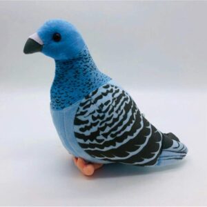 Simulation White Pigeon Stuffed Animal Toy - 8 inch Rock Pigeon Toys, Cute Pigeon as Gift (Blue)