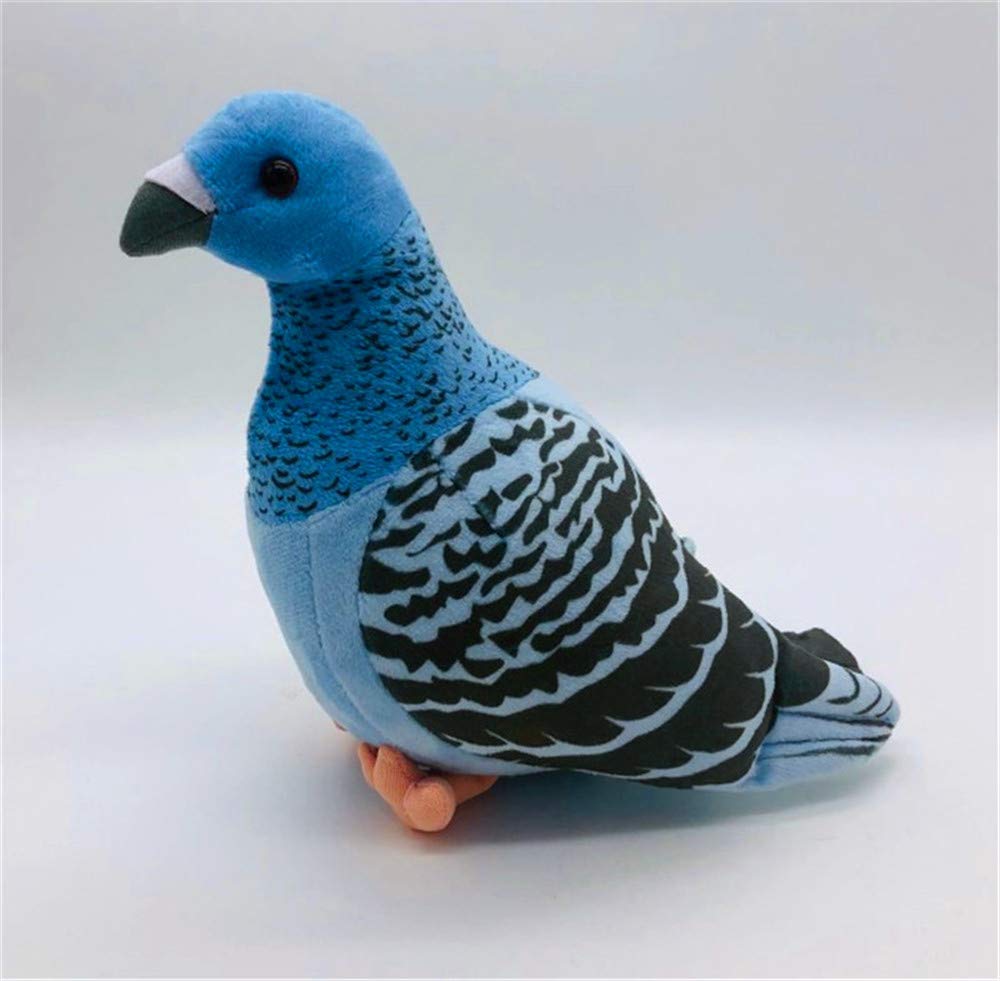 Simulation White Pigeon Stuffed Animal Toy - 8 inch Rock Pigeon Toys, Cute Pigeon as Gift (Blue)