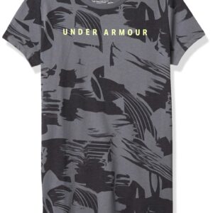 Under Armour Allover Print Graphic T-shirt, Pitch Gray (012)/X-Ray, Youth Large