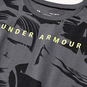 Under Armour Allover Print Graphic T-shirt, Pitch Gray (012)/X-Ray, Youth Large