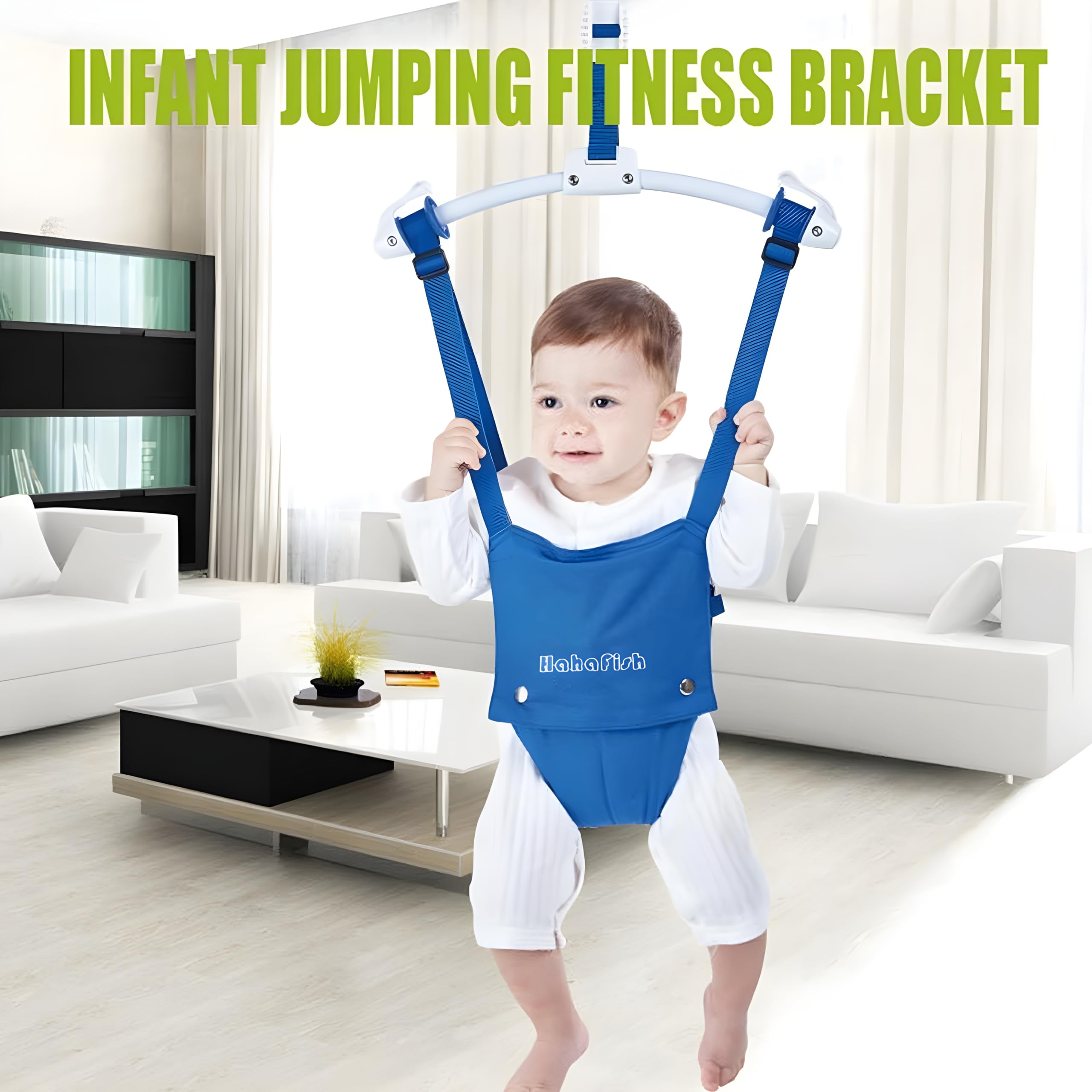 Baby Door Jumpers and Bouncers Exerciser Set with Door Clamp Adjustable Strap for Toddler Infant 6-24 Months…