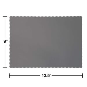 Creative Converting PLACEMATS, 13.5 in x 9 in, 50 ct, Gray