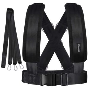 clispeed fitness sled harness workout harness exercise speed trainer with pull strap for resistance training