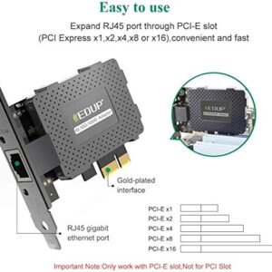 EDUP Gigabit Ethernet PCI Express PCI-E Network Card 10/100/1000Mbps RJ45 LAN Adapter Converter for Desktop PC