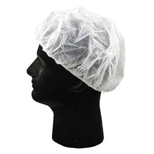 Disposable Caps Hair Nets, Salon Spa Food Service 100 Pack 21" White