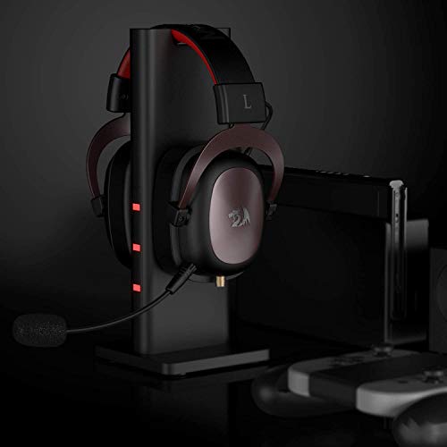 Redragon H510 Zeus Wired Gaming Headset - 7.1 Surround Sound - Memory Foam Ear Pads - 53MM Drivers - Detachable Microphone - Multi-Platforms Headphone - Works with PC, PS4/3 & Xbox One/Series X, NS