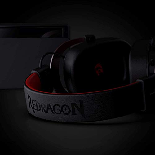 Redragon H510 Zeus Wired Gaming Headset - 7.1 Surround Sound - Memory Foam Ear Pads - 53MM Drivers - Detachable Microphone - Multi-Platforms Headphone - Works with PC, PS4/3 & Xbox One/Series X, NS