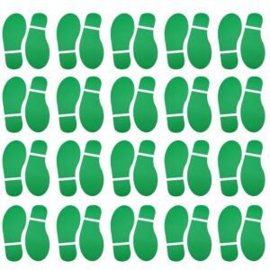20 pairs 40 prints green kids size shoes footprint stickers decals for floor wall stairs to guide directions celebrate st. patrick's day by skycooool
