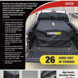 MaxxHaul 50130 Cargo Truck Bag - Heavy Duty and Water Resistant for Pick Up Truck or SUV's - 50" x 40" x 22" Black