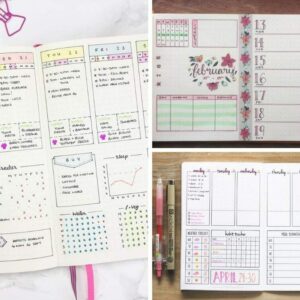 Journal Stencil Set for Dotted Journals, Journalling Supplies/Accessories Kit Includes Daily/Weekly/Monthly Calendars, Icon, Chart, Numbers,Shape