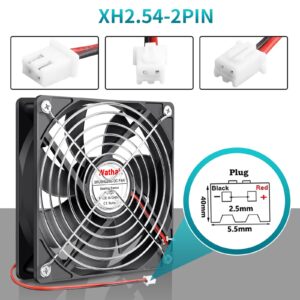 Wathai 120x120x25mm 120mm 12V 0.45A 2Pin DC Brushless Cooling Fan