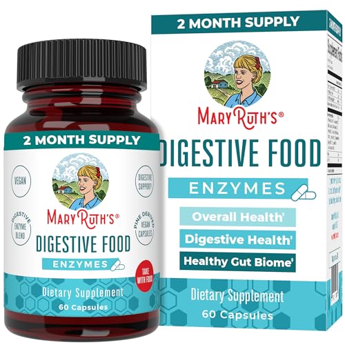 Digestive Enzymes Capsules | Up to 2 Month Supply | Enzyme Supplement for Gut Health Support | Digestion & Immune Support with Amylase | Lipase & Lactase | Vegan | Gluten Free | 60 Count