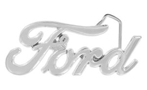 ford script chrome plated brass belt buckle