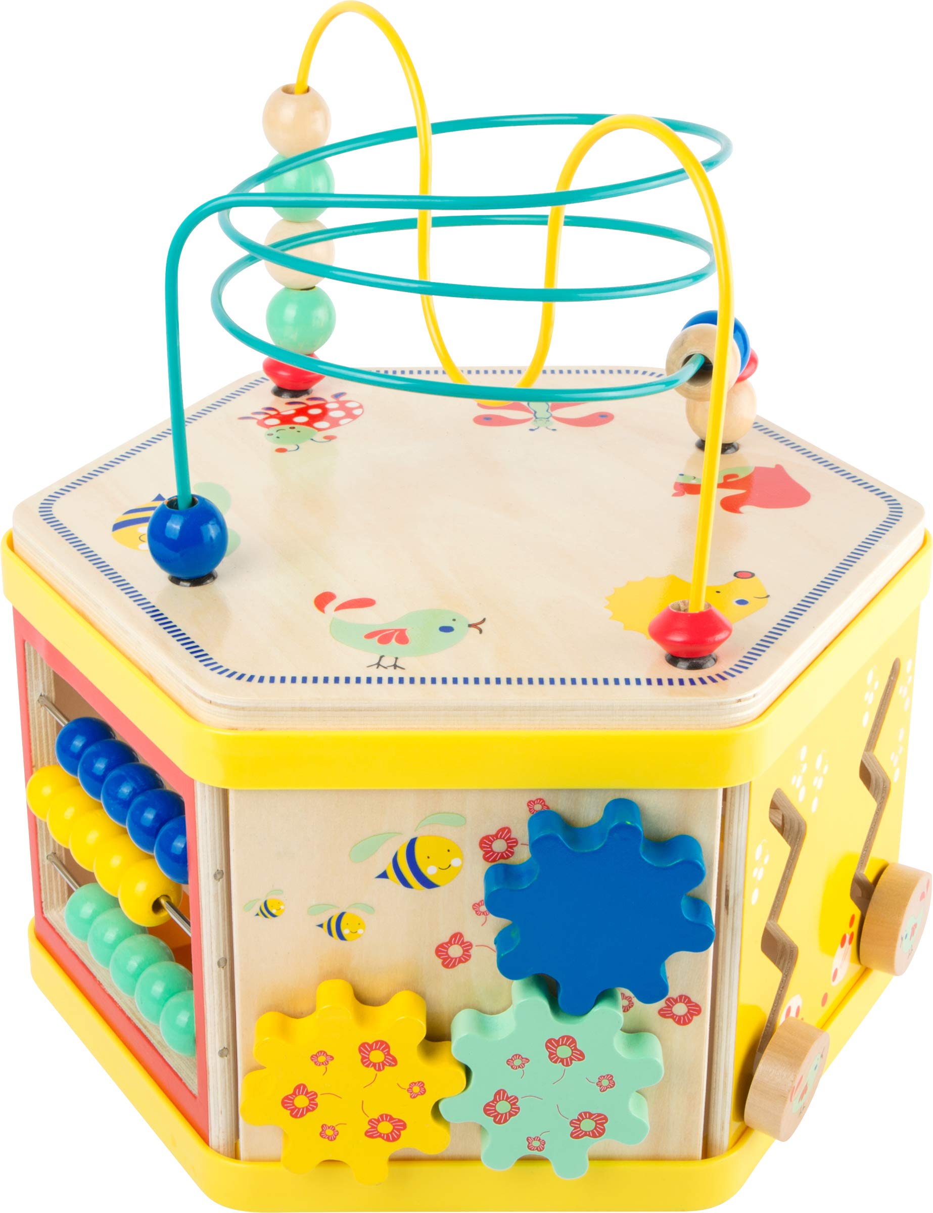 Small Foot Wooden Toys Activity Center 7-in-1 Iconic Motor Skills Move it! playset Designed for Children 12+ Months