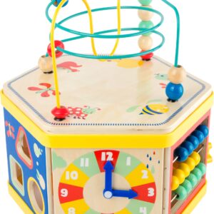 Small Foot Wooden Toys Activity Center 7-in-1 Iconic Motor Skills Move it! playset Designed for Children 12+ Months