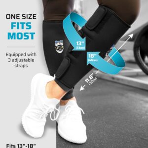 THEFITGUY Weightlifting 5mm Deadlift Shin Guards, EasyWear - No Need to Take Off Shoes, Wear Over Skin, Socks, Training Pants and Tights, Ultimate Shin Protection (Pair)