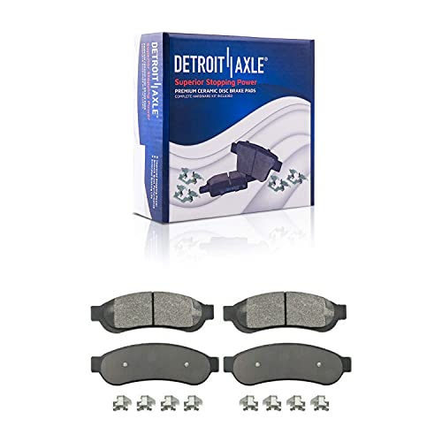 Detroit Axle - Brake Kit for 4WD 2008-2012 Ford F-250 Super Duty Drilled & Slotted Brake Rotors 2008 2009 2010 2011 2012 Ceramic Brakes Pads Front and Rear Replacement: Not Fit Models with Harley PKG