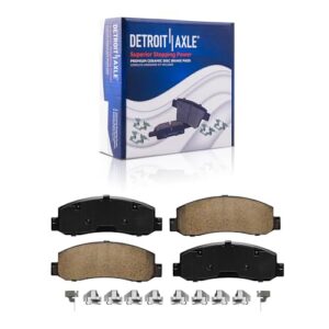 Detroit Axle - Brake Kit for 4WD 2008-2012 Ford F-250 Super Duty Drilled & Slotted Brake Rotors 2008 2009 2010 2011 2012 Ceramic Brakes Pads Front and Rear Replacement: Not Fit Models with Harley PKG