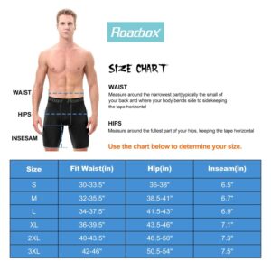 Roadbox Compression Shorts for Men 3 Pack Cool Dry Athletic Workout Underwear Running Gym Spandex Baselayer Boxer Briefs