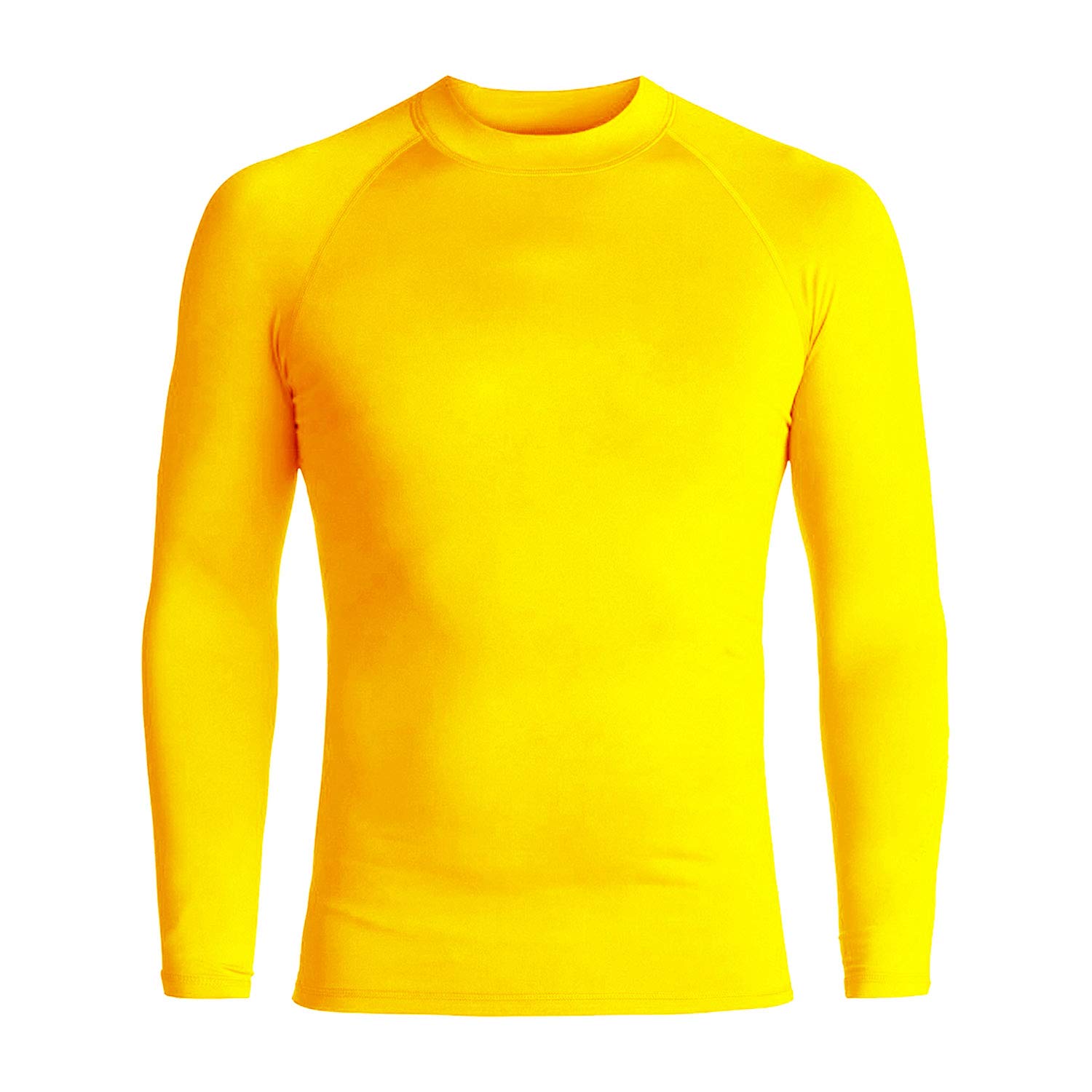Long Sleeve Rashguard Sun Shirt-Yellow-L