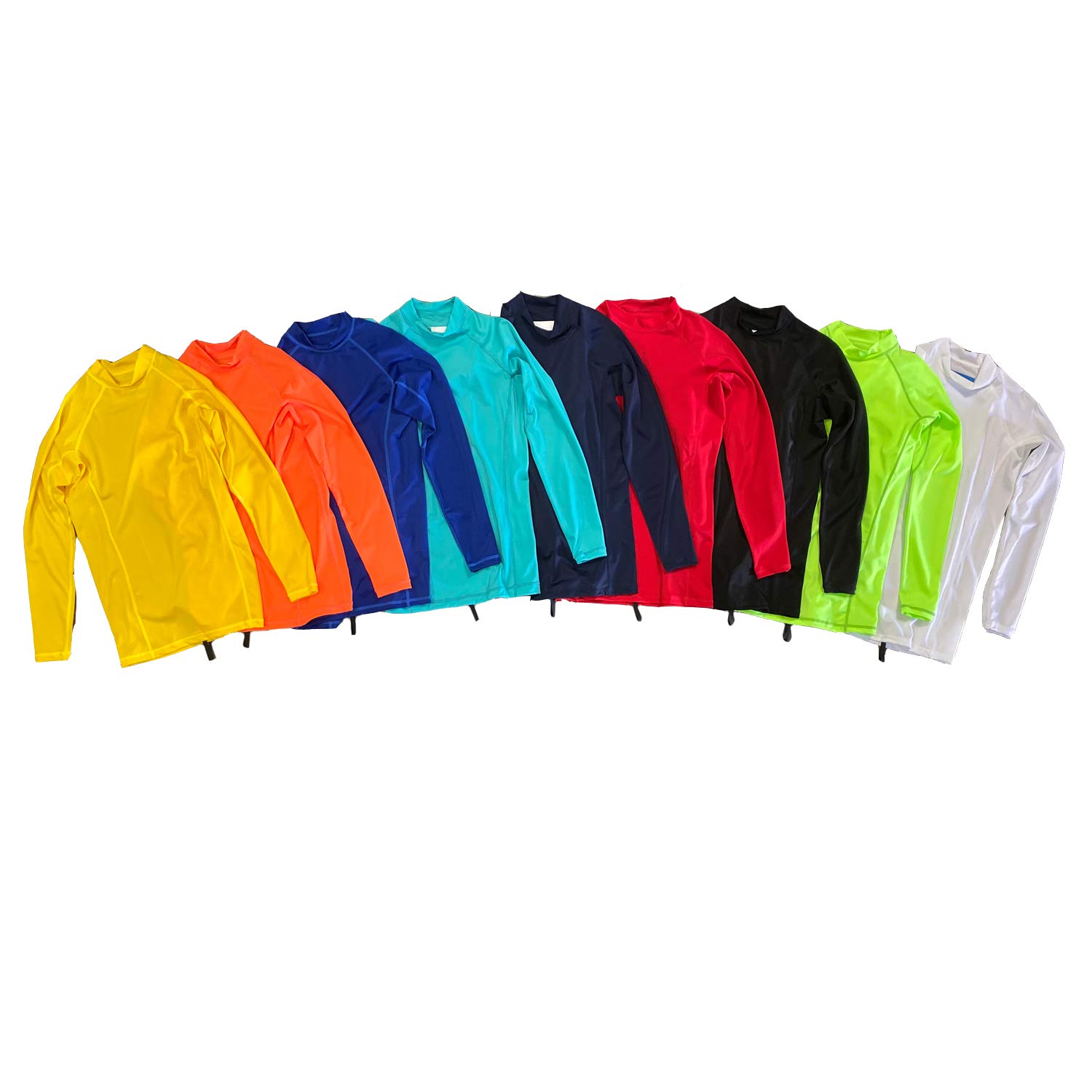 Long Sleeve Rashguard Sun Shirt-Yellow-L