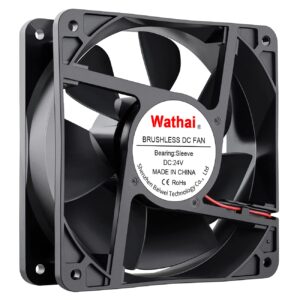 wathai 120x120x38mm 120mm 24v 2pin brushless dc industrial cooling case fan