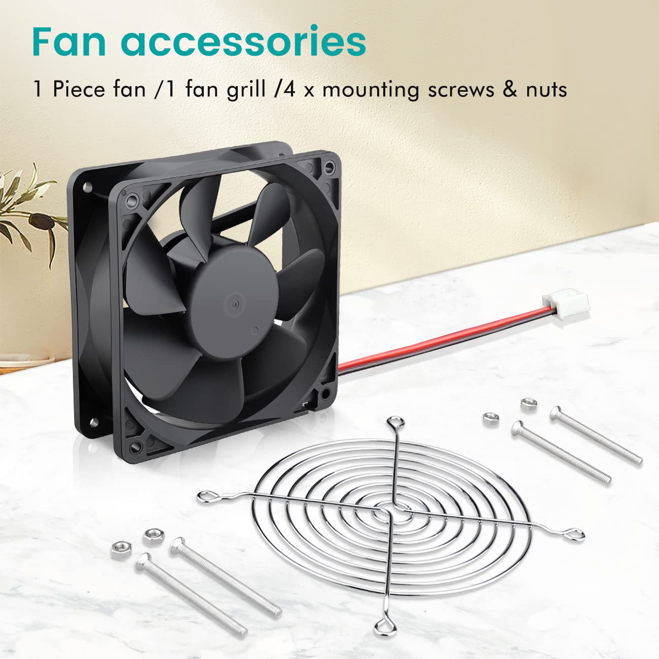 Wathai 120x120x38mm 120mm 24V 2Pin Brushless DC Industrial Cooling Case Fan