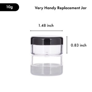40Pcs 10 Gram Plastic Cosmetic Containers with Lids for Lotion, Creams, Toners, Lip Balms, Makeup Samples Jars BPA free (10g-40pcs, black)
