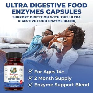 MaryRuth Organics Ultra Digestive Enzymes Capsules | Up to 2 Month Supply | Supplement for Gut Health Support | Digestion & Immune Support with Amylase | Lipase & Lactase | Vegan | 60 Count