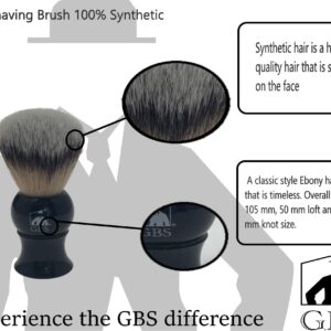 G.B.S Black Luxury Shaving Kit - Wood Straight Razor, Mug, Natural Soap, Brush, Alum block, Strop and Paste Grooming Kit, Black