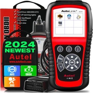autel autolink al619 2024 newest car abs srs & can obd2 diagnostic scan tool, read erase dtcs for abs airbag & full obdii with live data, dtcs library, upgrade of al519 ml519 ml619