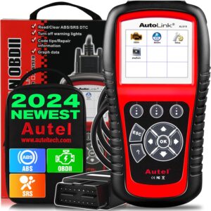 Autel AutoLink AL619 2024 Newest Car ABS SRS & CAN OBD2 Diagnostic Scan Tool, Read Erase DTCs for ABS Airbag & Full OBDII with Live Data, DTCs Library, Upgrade of AL519 ML519 ML619