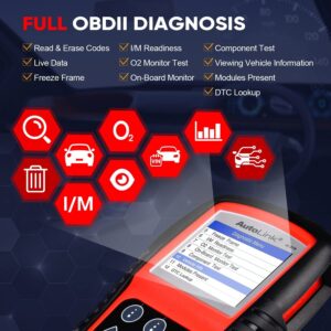 Autel AutoLink AL619 2024 Newest Car ABS SRS & CAN OBD2 Diagnostic Scan Tool, Read Erase DTCs for ABS Airbag & Full OBDII with Live Data, DTCs Library, Upgrade of AL519 ML519 ML619