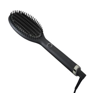 ghd glide hot air hair brush ― professional smoothing blow dryer, ceramic hair straightener, styler, and blow dry brush ― black