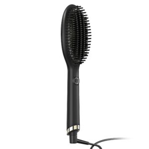 ghd Glide Hot Air Hair Brush ― Professional Smoothing Blow Dryer, Ceramic Hair Straightener, Styler, and Blow Dry Brush ― Black