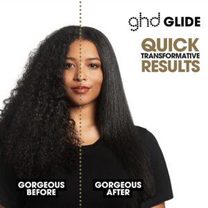 ghd Glide Hot Air Hair Brush ― Professional Smoothing Blow Dryer, Ceramic Hair Straightener, Styler, and Blow Dry Brush ― Black