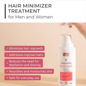 Keramene Hair Growth Inhibitor by DS Laboratories - Hair Inhibitor for Face and Body, Minimize the Need for Shaving, Waxing and Depilating, Slows Hair Regrowth, Paraben Free