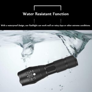 GaiGaiMall Tactical Red LED Flashlight Single Mode Hunting Handheld Flashlight with Zoomable and Waterproof for Astronomy Night Observation etc.